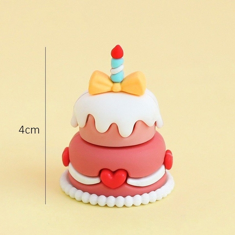 Bánh SN nhựa 2 tầng - Màu hồng trái tim