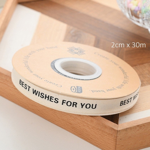 Ruybang thái trắng - BEST WISHES FOR YOU ( 2cm*30m )