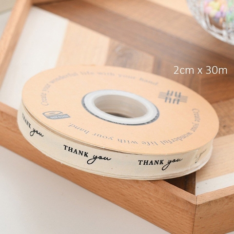 Ruybang thái trắng - THANK you ( 2cm*30m )