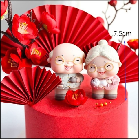 Ông Bà ghi hồng ( Size to 7.5cm )