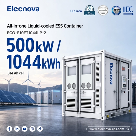 Container Lưu Trữ Năng Lượng Elecnova ECO-E10FT1044LP-2 (500kW / 1044kWh)