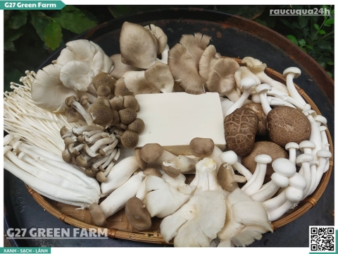Combo nấm mix đậu hũ non 500g