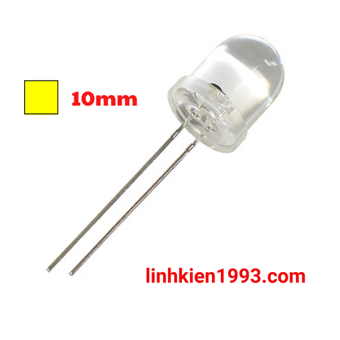 Led trong suốt màu vàng 10mm (Yellow Transparent loại tốt)