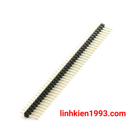 Hàng rào đực đơn 2.54mm 40 chân 1 hàng cao 11.2mm mạ vàng