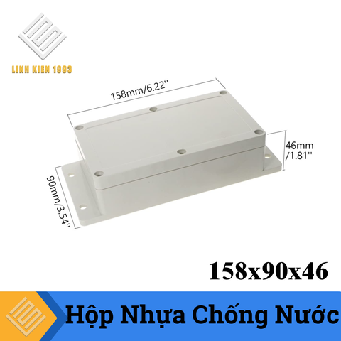 Hộp Nhựa Chống Nước 158x90x46 Có Tai