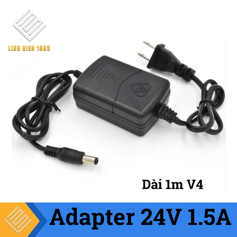 Nguồn Adapter 24V 1.5A Đầu DC 5.5x2.1mm Dài 1m V4