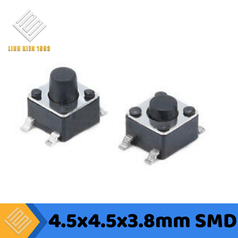 Nút Nhấn 4.5 x 4.5 x 3.8mm 4 Chân SMD