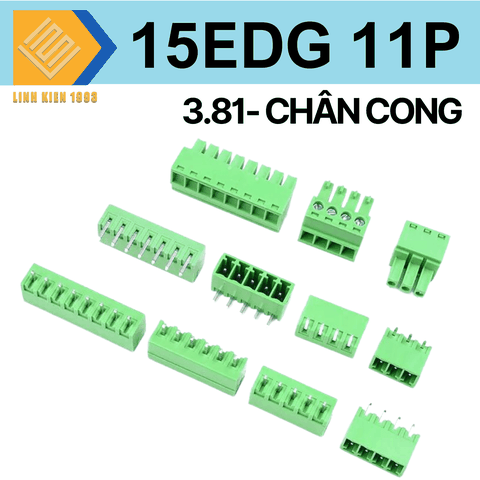 Terminal 15edg - 11p 3.81mm chân cong
