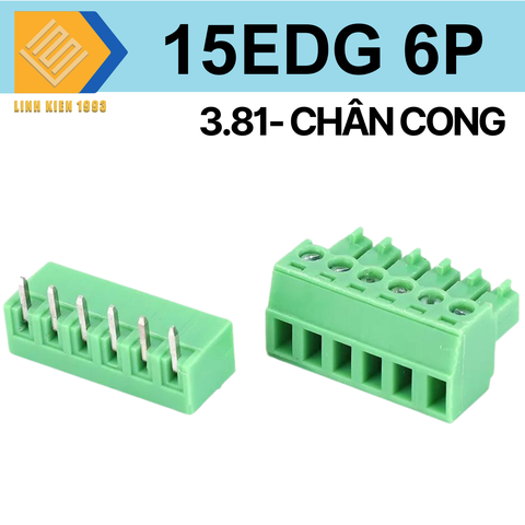 Terminal 15EDG - 6P 3.81mm chân thẳng