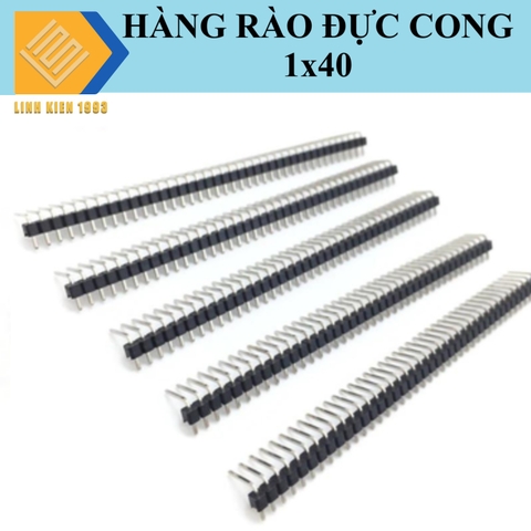 Hàng rào đực đơn 2.54mm 40 chân cong 1 hàng cao 6mm