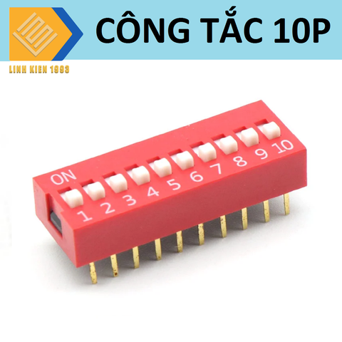 CÔNG TẮC 10 P MÀU ĐỎ 2.54mm