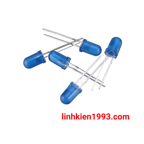 Led màu xanh dương 5mm (Blue loại tốt) - Gói 10 con