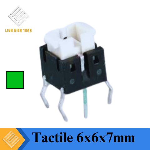 TS-Y-G Nút Nhấn Tactile 6x6x7mm Có LED Màu Vàng Xanh