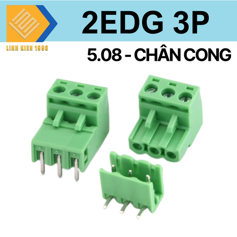Terminal 3P - 2EDG 5.08mm ( Chân Cong )