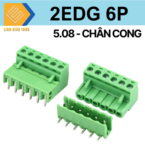 Terminal 6p - 2edg 5.08mm ( chân cong )