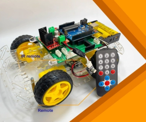 Xe robot điều khiển bằng remote IR1838 Arduino UNO R3