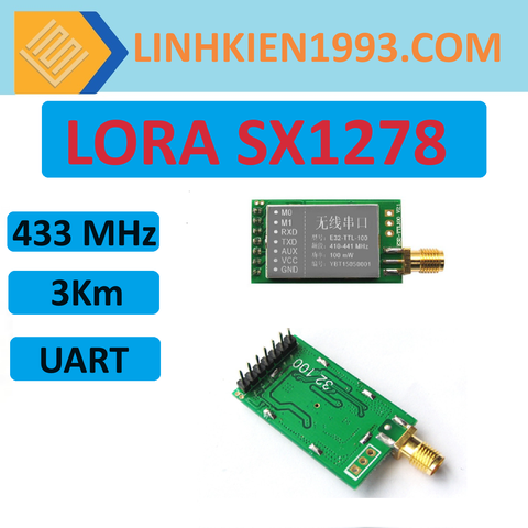 Mạch lora SX1278 433MHz 3000m giao tiếp UART