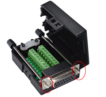 Cổng db15 đầu cái 16 chân nối dây bắt vít domino có vỏ ( 2 HÀNG CHÂN )