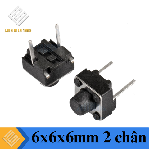 Nút Nhấn 6 x 6 x6mm 2 Chân Xuyên Lỗ