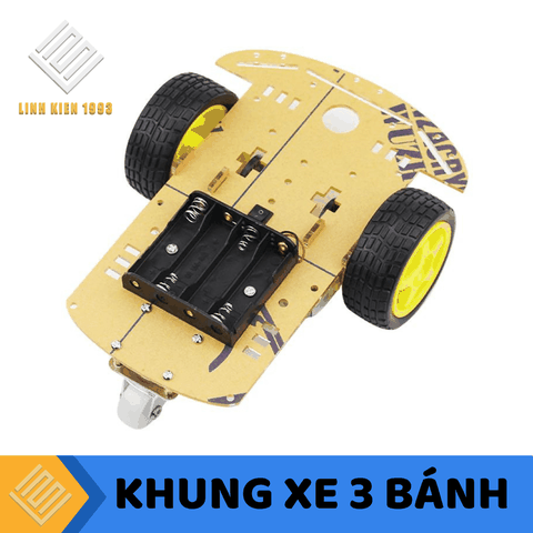 Khung Xe 3 Bánh 2 Động Cơ Kèm Đế Pin