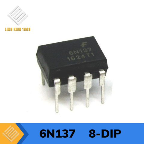 6N137 Logic Output Optoisolator 2500Vrms 1 Channel, 8-DIP