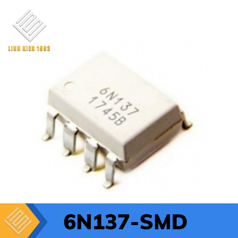 6N137-SMD Logic Output Optoisolator 2500Vrms 1 Channel, 8-SMD