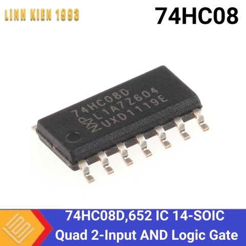 74HC08D,652 IC 14-SOIC Quad 2-Input AND Logic Gate