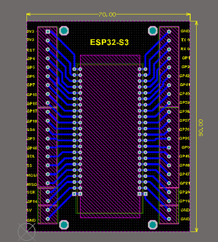Đế ra chân ESP32 S3 WROOM 1, 16MB Flash, 8MB PSRAM