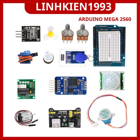 Bộ Kit Học Lập Trình Arduino Mega 2560 Full Linh Kiện – Bộ Thực Hành Arduino Mega Cho Sinh Viên, Maker, STEM, IoT, Robot
