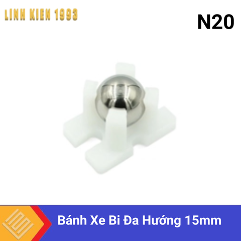 N20 Bánh Xe Bi Đa Hướng 15mm