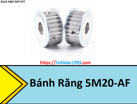 Bánh Răng 5M20-AF 20 Răng Rãnh 16 Trục 10mm