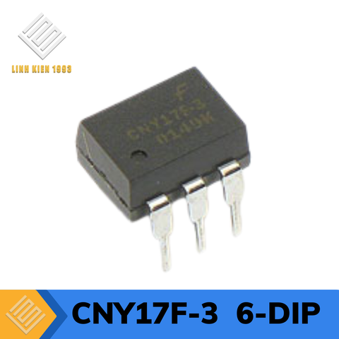 CNY17F-3 Optoisolator Transistor Output 5000Vrms 1 Channel, 6-DIP