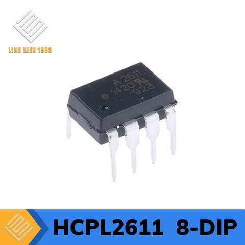 HCPL2611 Logic Output Optoisolator 2500Vrms 1 Channel, 8-DIP