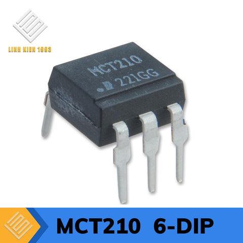 MCT210 Optoisolator Transistor With Base Output 5300Vrms 1 Channel, 6-DIP