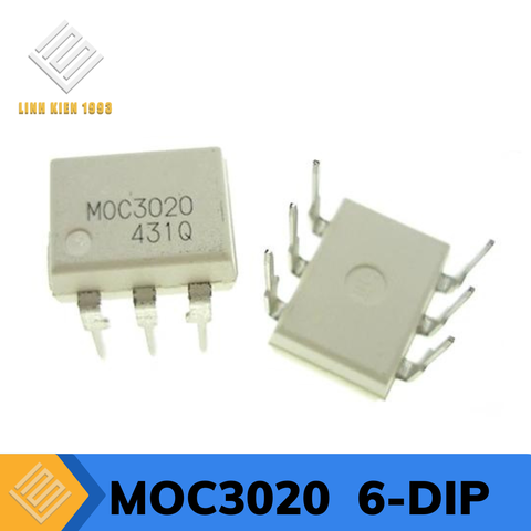MOC3020 Optoisolator Triac Output 5300Vrms 1 Channel, 6-DIP