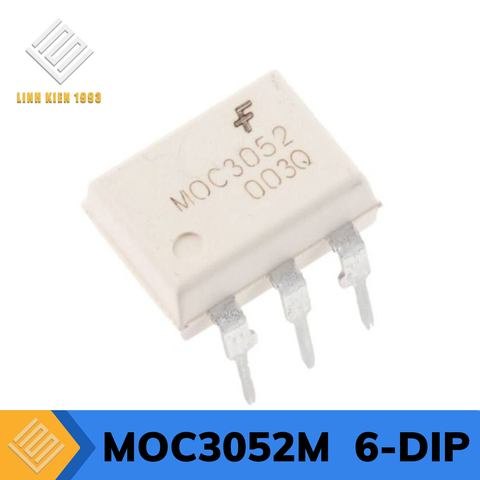 MOC3052M Optoisolator Triac Output 4170Vrms 1 Channel, 6-DIP