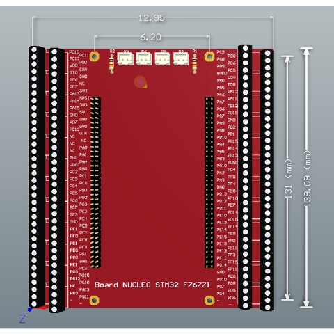 Đế ra chân nucleo f746zg stm32 144 chân domino 3.81mm