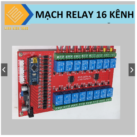 MẠCH ĐIỀU KHIỂN 16 KÊNH RELAY BẰNG REMOTE HỒNG NGOẠI