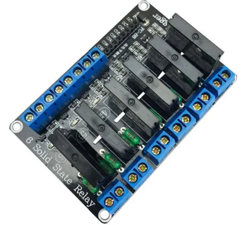 Mạch 6 Relay SSR G3MB-202P 12V Kích Mức Cao