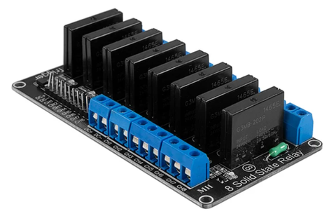 Mạch 8 Relay SSR G3MB-202P 5V Kích Mức Cao