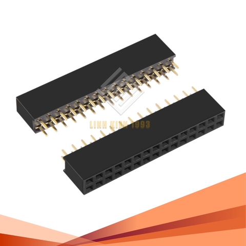 Hàng rào cái, đôi 2x15pin  ( khoàng cách chân 2.54mm ) chân thẳng