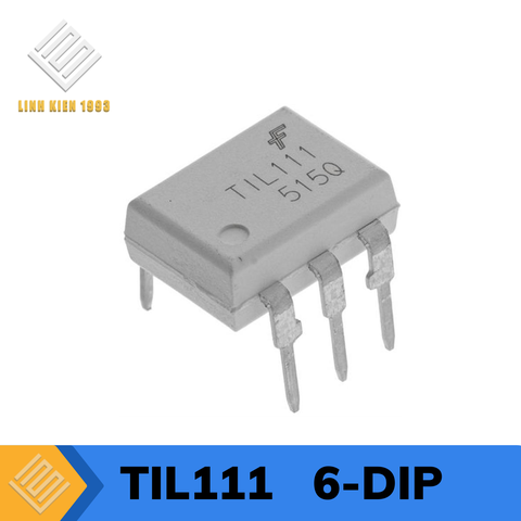 TIL111 Optoisolator Transistor With Base Output 5300Vrms 1 Channel, 6-DIP