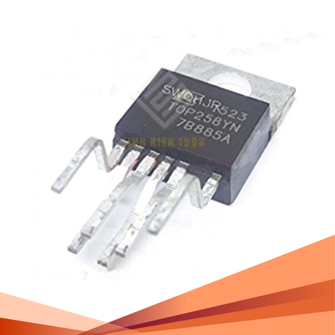 TOP258YN IC Offline Switch Flyback 66kHz, 132kHz 7 Chân, TO-220-7C