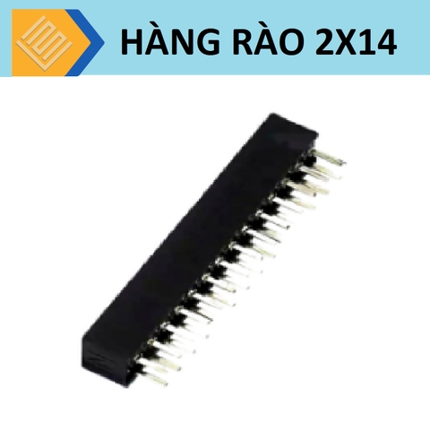 Hàng rào cái đôi F2 2x14P 2.0mm 28 chân 2 hàng cao 4.3mm