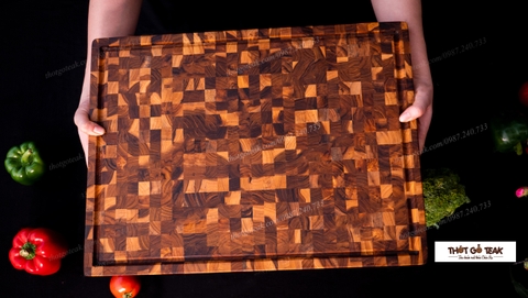 thớt teak, thớt gỗ teak, thớt giá tỵ, thớt thái thịt, thớt nghiến