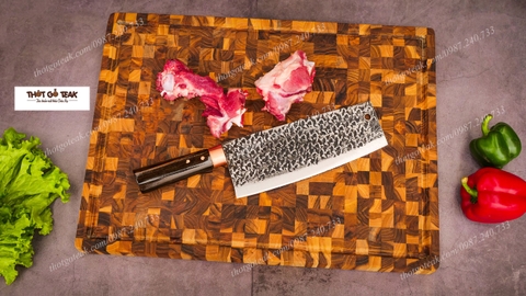 thớt teak, thớt gỗ teak, thớt giá tỵ, thớt thái thịt, thớt nghiến