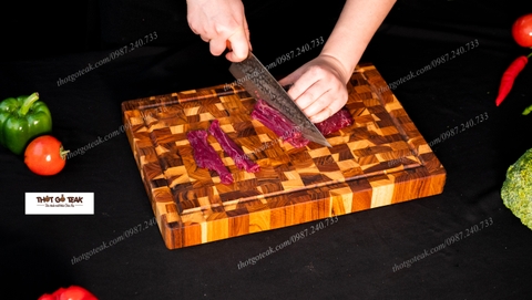 thớt teak, thớt gỗ teak, thớt giá tỵ, thớt thái thịt, thớt nghiến