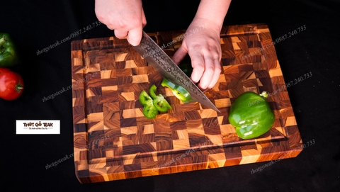 thớt teak, thớt gỗ teak, thớt giá tỵ, thớt thái thịt, thớt nghiến