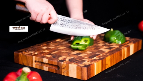 thớt teak, thớt gỗ teak, thớt giá tỵ, thớt thái thịt, thớt nghiến