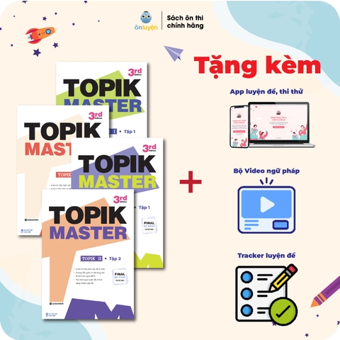 Sách TOPIK MASTER - Luyện đề TOPIK I + TOPIK II với Đề thi mẫu chuẩn cấu trúc, có chấm chữa chi tiết (bản Hàn - Việt) – Nhà sách Ôn luyện